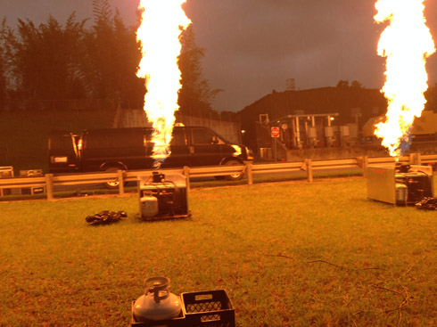 drangonfly propane flame at disney event